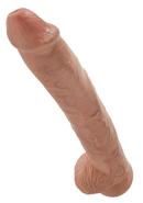 King Cock Dildo With Balls 14in - Caramel