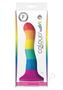 Colours Pride Edition Wave Silicone Dildo 6in - Rainbow