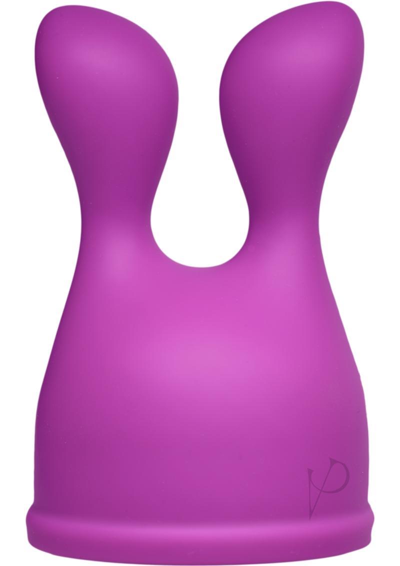 Wand Essentials Bliss Tips Dual Stimulation Silicone Attachment - Purple